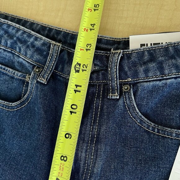 NWT Future Collective Reese Blutstein Women Blue Jeans Size 8 Straight High Rise - Picture 11 of 15